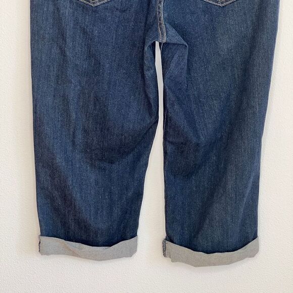 Levi’s 515 Cuffed Capri Dark Wash With Contrasting Belt Loops Size 8 - Picture 10 of 13